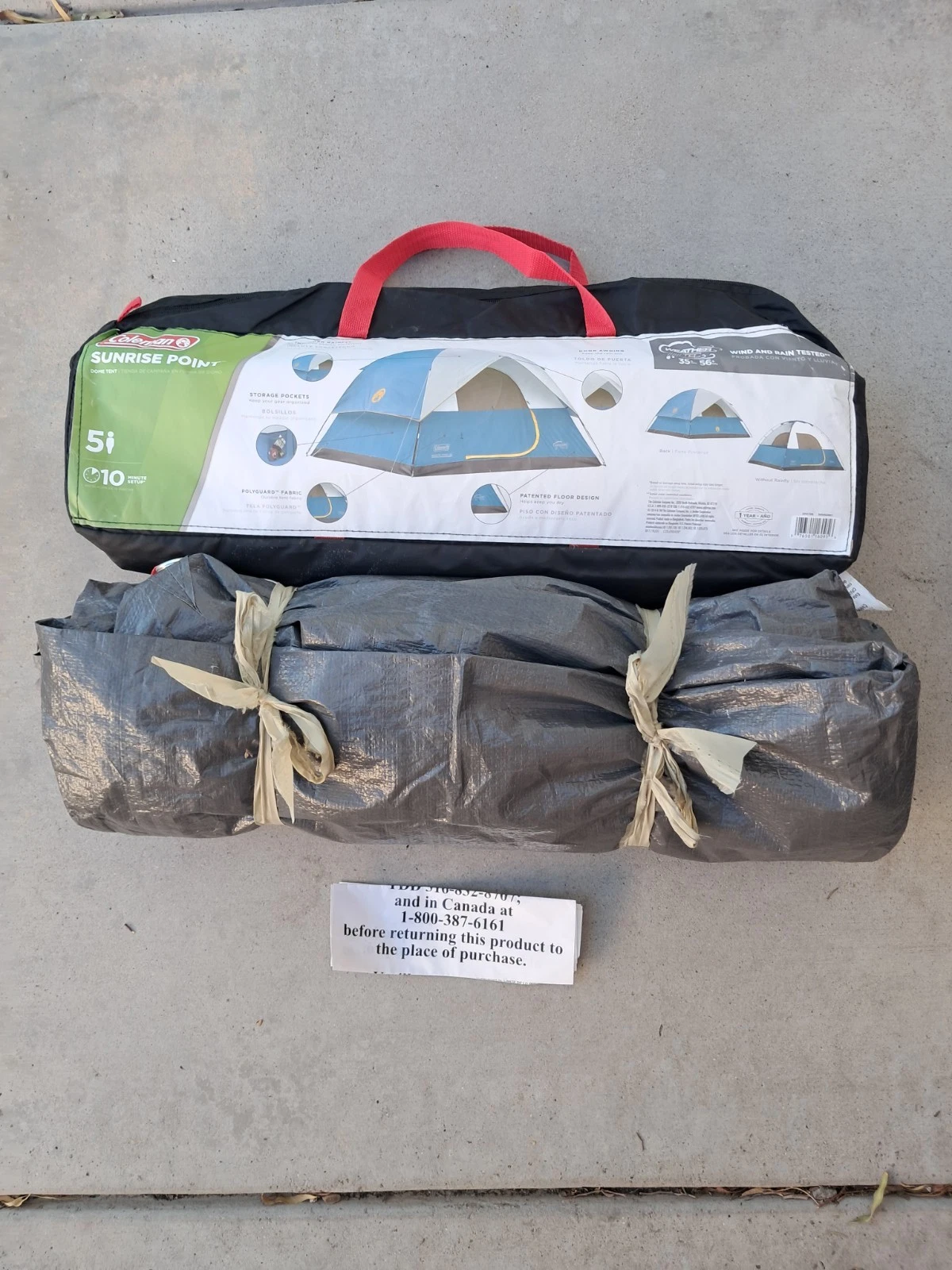 Coleman Sunrise Point 10 Min Set Up 5 Person Camping Tent