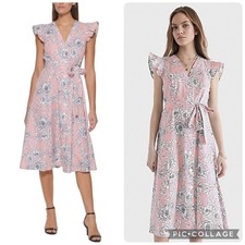 NEW Tommy Hilfiger Women's Cornell Beach Roses Flutter Sleeve Dress Size 16