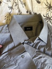 Hugo Boss Long Sleeve Dress shirt 18 36/37 Cotton Gray