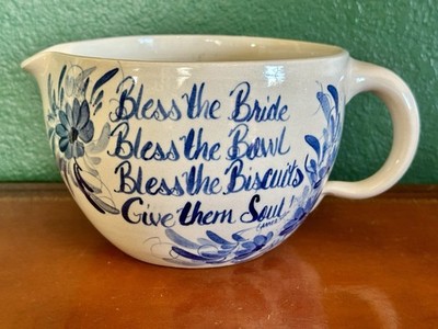 Marshall Pottery Master Potter E J Humpries Batter Bowl Bless Bride Biscuit Soul