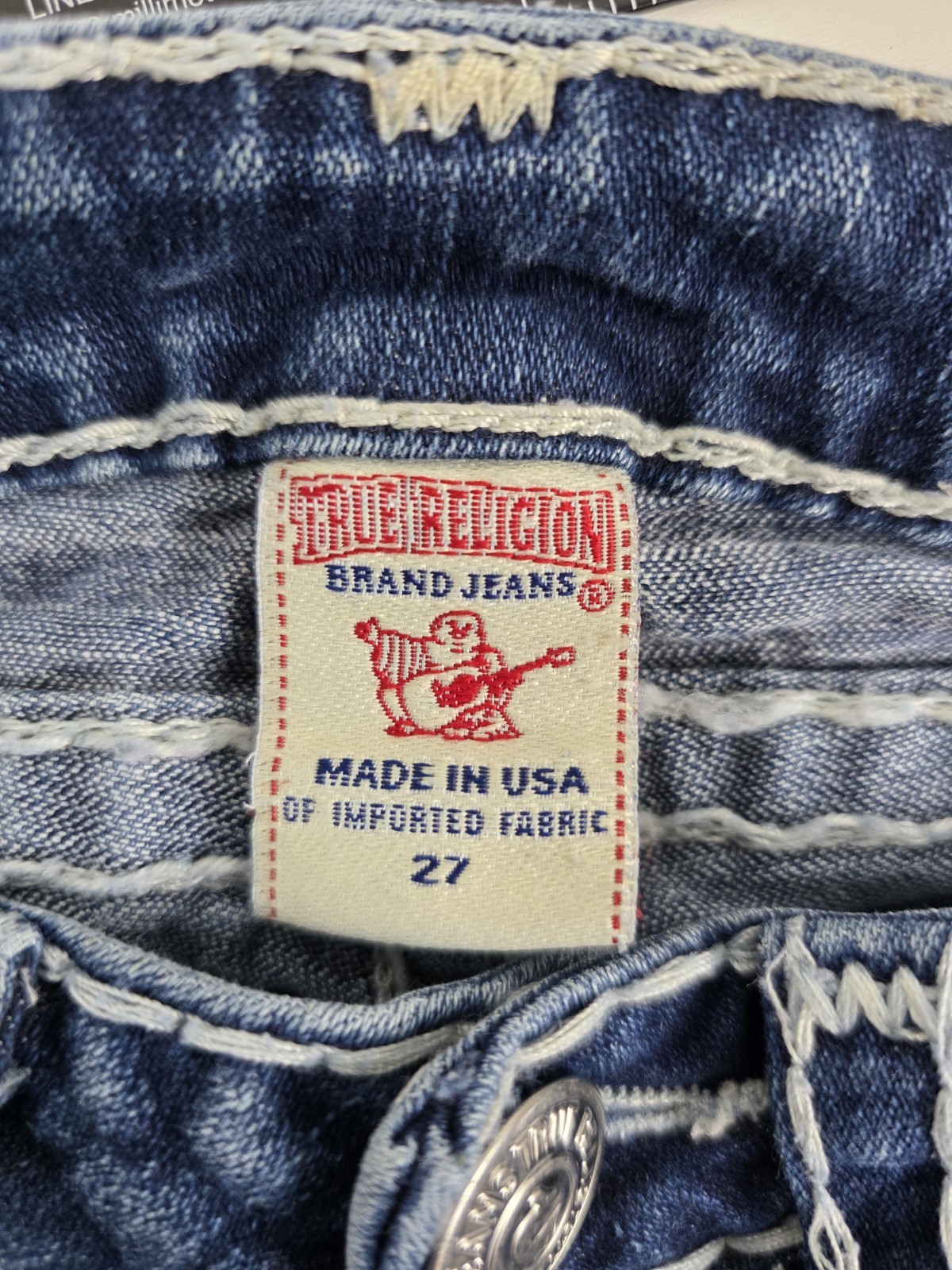 True Religion Womens Becky Super T Denim Jeans Sz. 27×32 thumbnail 5