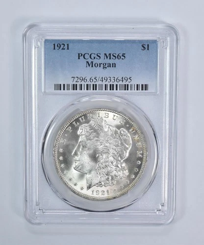 1921 Morgan Silver Dollar MS65 PCGS Blue Label *4917