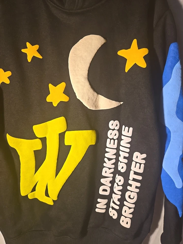 Sudadera con capucha negra mediana World Invision Night And Day para hombre Foto 2 de 4