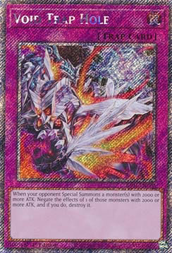 YuGiOh Void Trap Hole (V.1) RA04-FR190 Platinum Secret Rare Französisch Neu 1st