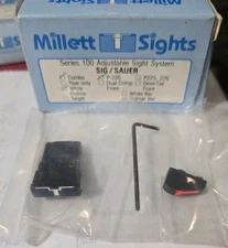 Millett Target Sights Set Sig Sauer P226 P220 P229 P228 Orange & White DC Front