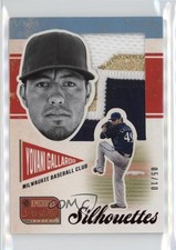 2013 America's Pastime Silhouettes Materials Red Prime 5/10 Yovani Gallardo s5q