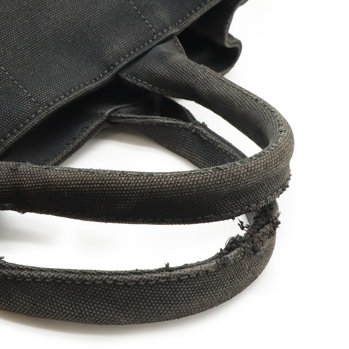 PRADA CANAPA Canapa Tote Bag 2WAY Shoulder Bag Crossbody Bijou Studs Canvas NERO thumbnail 4