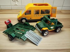 Jeep, Anhänger, Schulbus, Playmobil, Zustand gut, Fehlteile, aber funktionieren