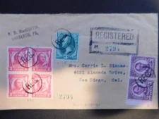 REGISTERED COVER, FROM R.D. MACGUFFIN, NARBETH, PA, 1931