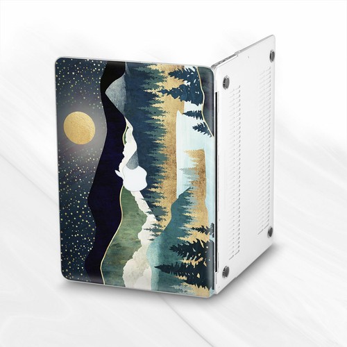 Estuche rígido abstracto Night Forest Mountains Lake para Macbook Air 13 Pro 16 13 15 - Imagen 4 de 4