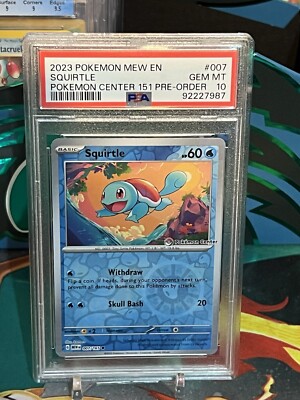 PSA 10 GEM MINT Squirtle Pokemon Center Exclusive Promo SVP PSA 10 GEM MINT Squirtle Pokemon Center Exclusive Promo SVP
