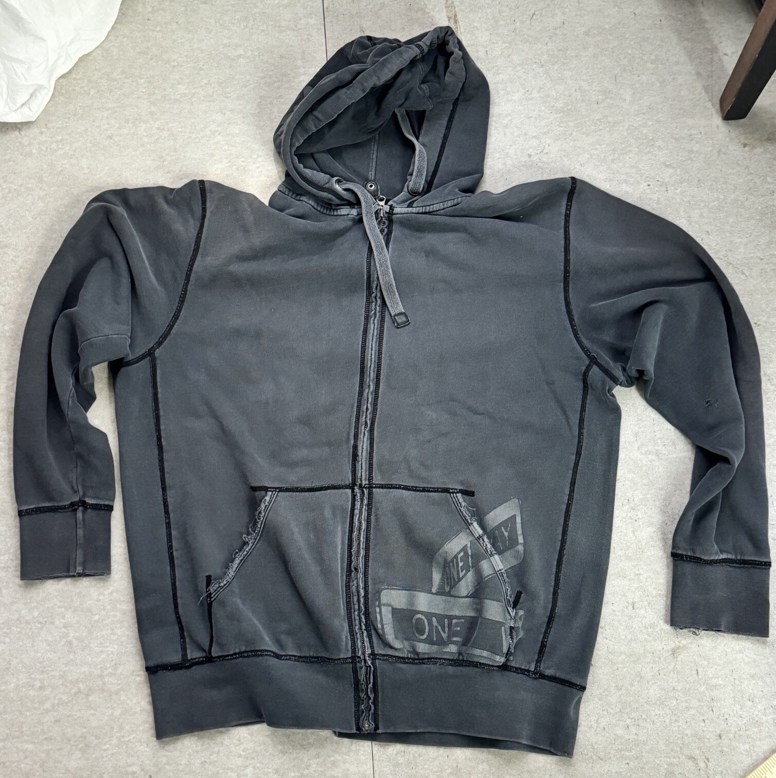 Triple 5 Soul Hoodie Men’s 3xl Y2k Gray Graphic 90’s Grunge Skateboarding