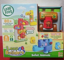 LeapFrog LeapBuilders Safari Animals 80 Learning Phrases Sounds game toy 2 Years
