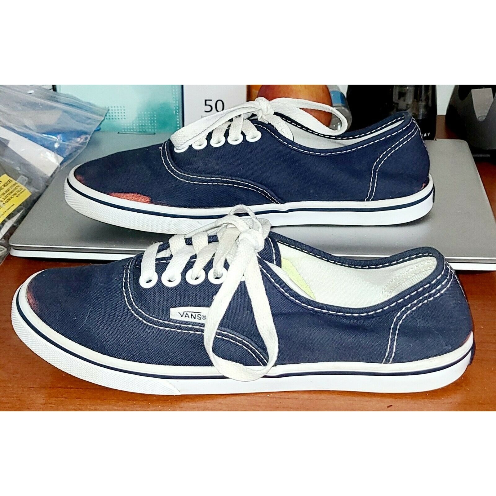 Vans unisex canvas sneakers in blue men's 5 women's 6.5