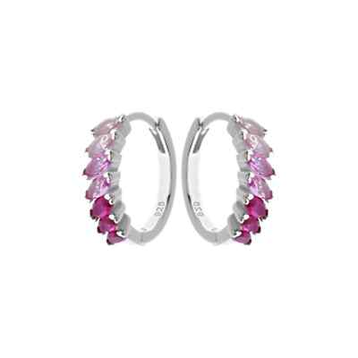 Marquise Rosa Topas Creolen Sterling Silber 925 gepunzt nagelneu verpackt