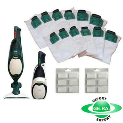 GE.RA Kit Ricambi Folletto VK140 VK150 - 12 Sacchetti + 12 Profumi