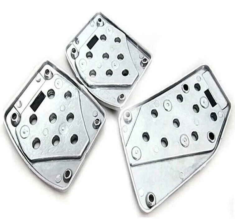 3 Pc Glow Foot Pedals Pad Covers Manual M/T BLACK Universal Non Slip - Image 4 of 4