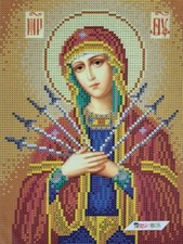 Mother of God Bead Embroidery Kit DIY Bead Stitching Needlepoint bs-01
