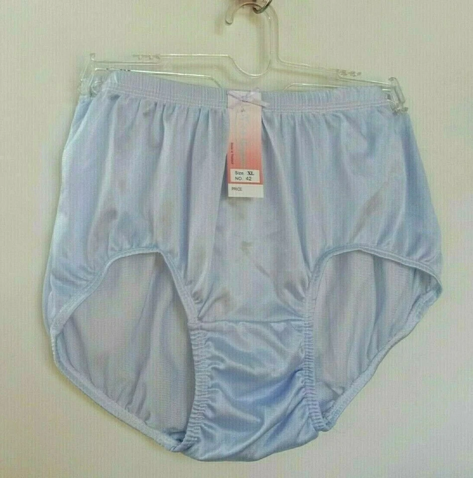 x10 Bragas Mujer Nylon Satinado Sedoso Hi Briegs Abuela Ropa Interior Talla XL Foto 4 de 4