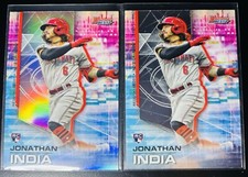 Jonathan India Pair Of 2021 Bowmans Best Refractor & Base Rookie RC Reds Royals