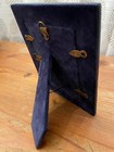 Dark Blue Faux Leather Frame ~ 3.5" x 5" Photo Size ~ Shelf or Wall Mount — photo 5