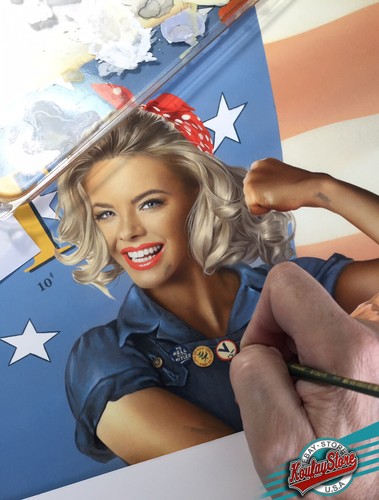 🇺🇸 ROSIE - 1st.Ltd.Edition Enhanced Giclee, Signed, Painted by KOUFAY, COA - Picture 2 of 4