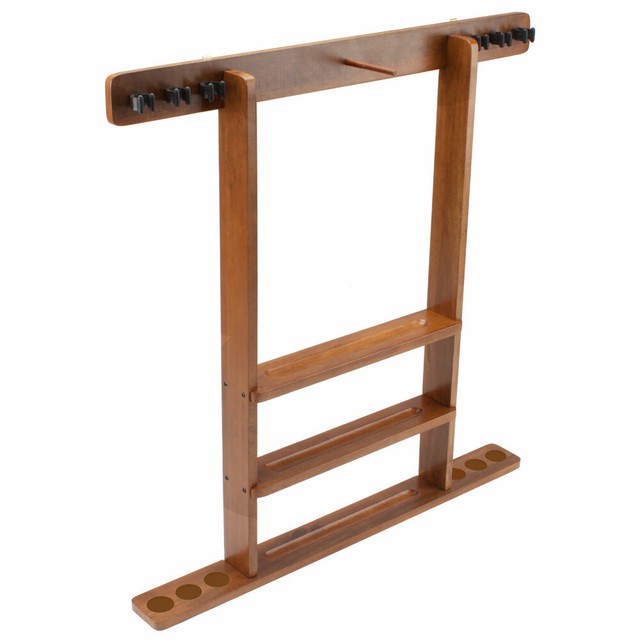 oak pool cue rack