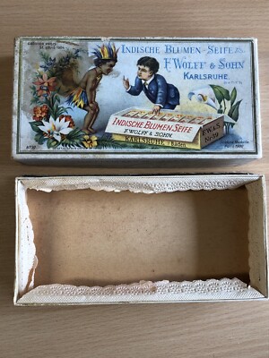 Indische Blumenseife - F. Wolff & Sohn Karlsruhe No. 39 Box Karton Schachtel