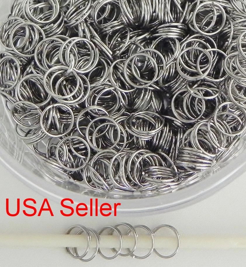 500 Jump Rings Double Loop Split Rings Stainless Steel Jewelry Making 8 mm  D019