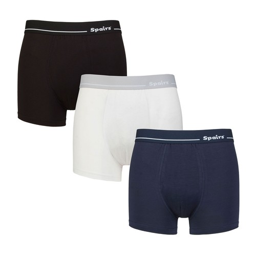 Mens Bamboo Trunks Fitted Plain & Striped Designs Sizes S, M, L, XL, XXL -Spairs - Picture 9 of 17