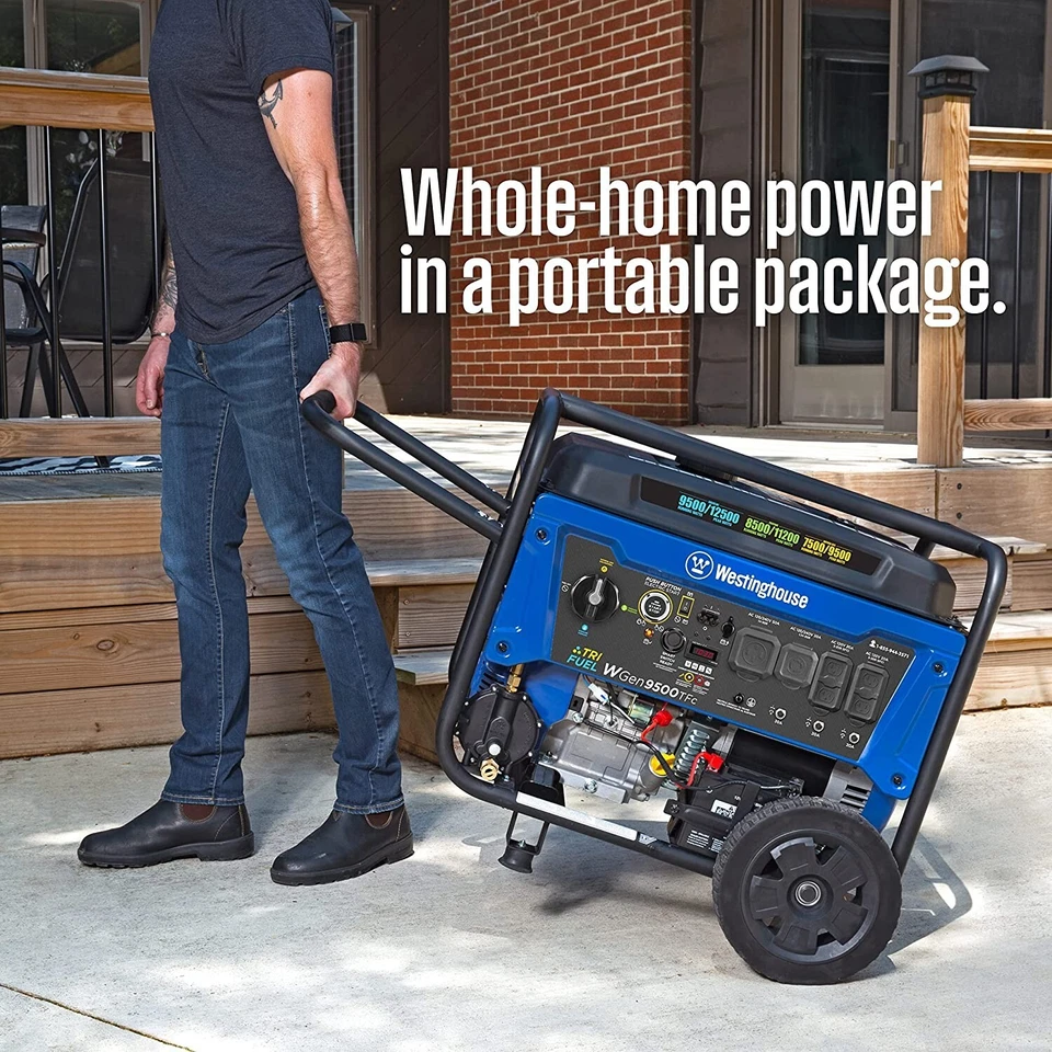 Westinghouse WGen9500TFc 12,500-W Tri-Fuel Powered Generator with Remote Start - Image 4 of 4