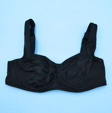Victorias Secret 34D Black Cutout Push Up Underwired Wide Strap Bikini Top New