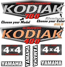 Yamaha Kodiak 350 400 450 700 OEM ATV Tank Decal Graphic Sticker Kit upgrade 4x4