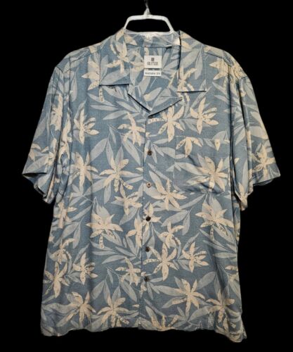 Solitude waschbare Seide Herren hawaiianisches Hemd MEDIUM kurzärmelig Kragentasche - Bild 1 von 13