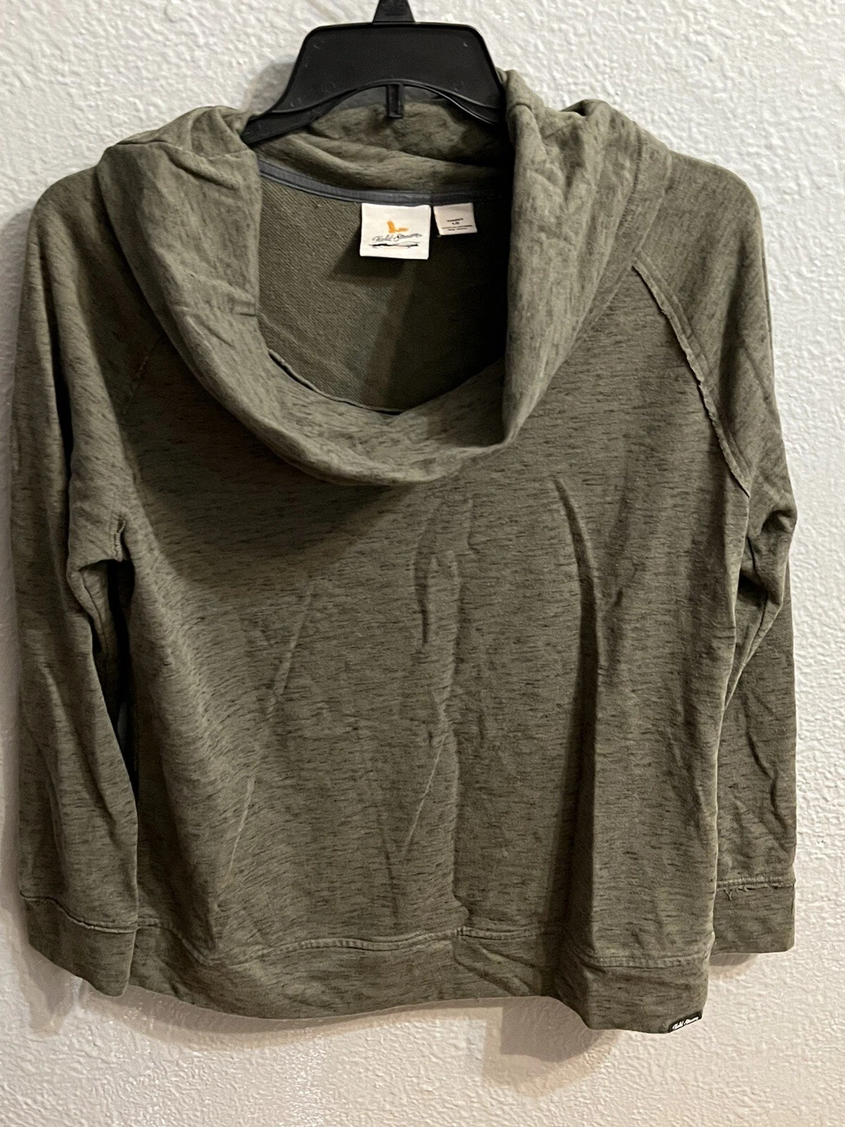 Women’s Field & Stream Green & Black Cowl Neck Sweatshirt Size Large