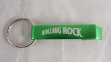 NEW Set of 3 Green Rolling Rock Beer Metal Aluminum Bottle Opener Keychains