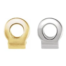 14K 18K Yellow Gold or 925 Silver Cuff Link Joint Part Component Swivel Back