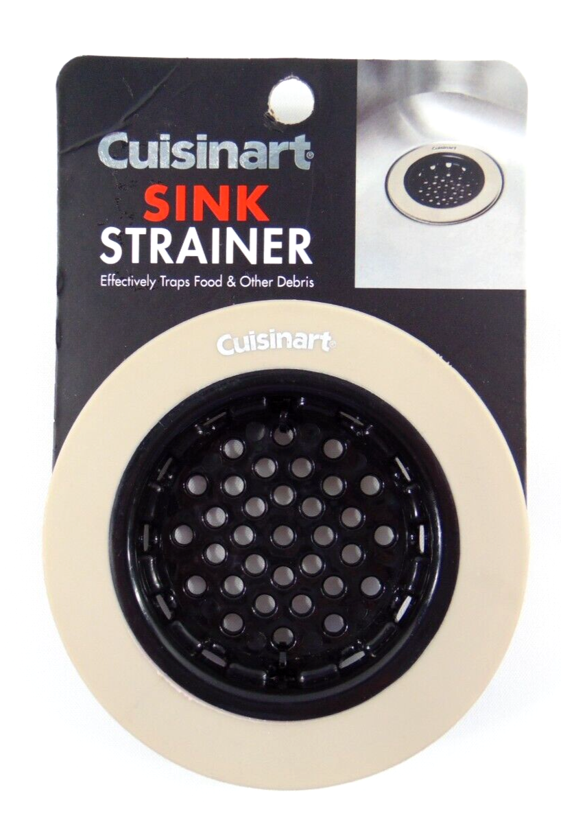 Cuisinart Sink Strainer Silicone Food Catcher Drain Trap Basket Beige