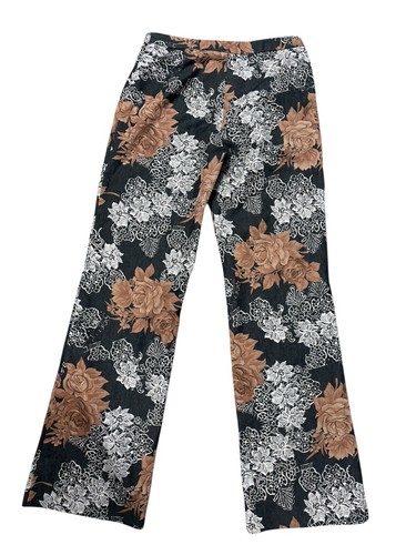 Tom Tailor Pants Womens EU 38/US 8 Extra Long Gray Floral Alexa Stretch Trousers - Picture 3 of 5