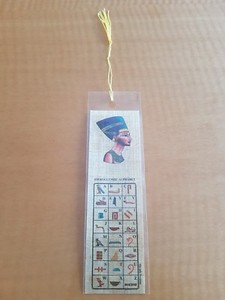 egyptian papyrus print hieroglyphic alphabet bookmark free postage