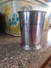 Evan Williams Single Barrel Vintage Aluminum Cup 4" High. VINTAGE Advertisement