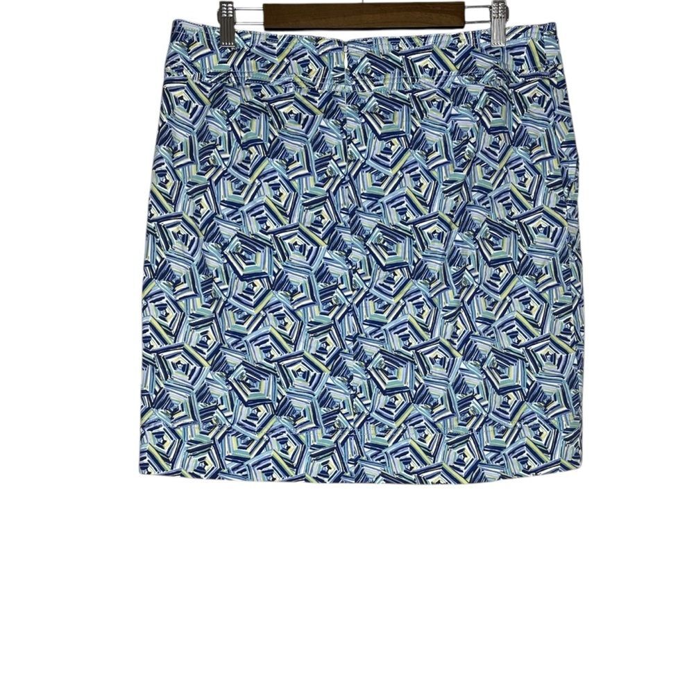 Talbots Women's Blue Patterned Back Zip Pencil Sk… - image 2