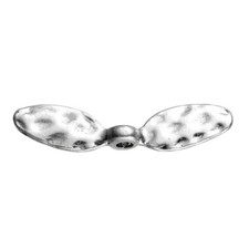 20 Wings Silver Textured 31mm Butterfly Dragonfly Fairy Angel Wing Spacer Beads