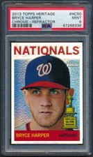 2013 Topps Heritage Chrome Refractor Bryce Harper #HC50 PSA 9 MINT