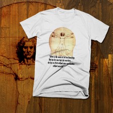 Leonardo Da Vinci T-Shirt Vitruvian Man Art Legend Influencer Of Modern Art Tee