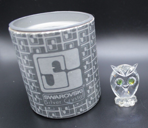Swarovski Kristall kleine Figur Eule 7654 NR 38 Retired mit der Box