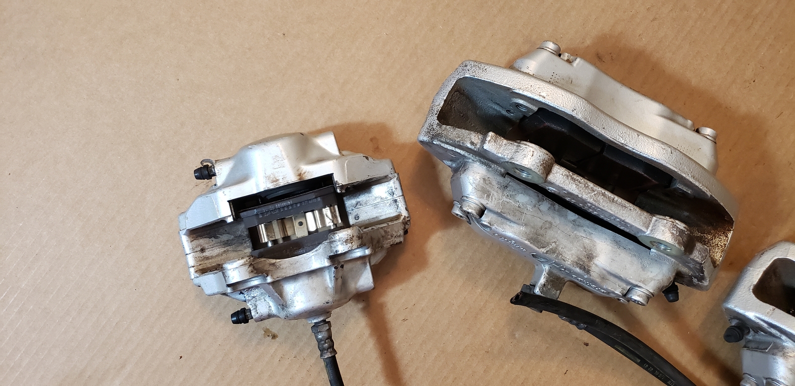 2006-2008 Maserati Quattroporte Brake Calipers Set Brembo Silver OEM
