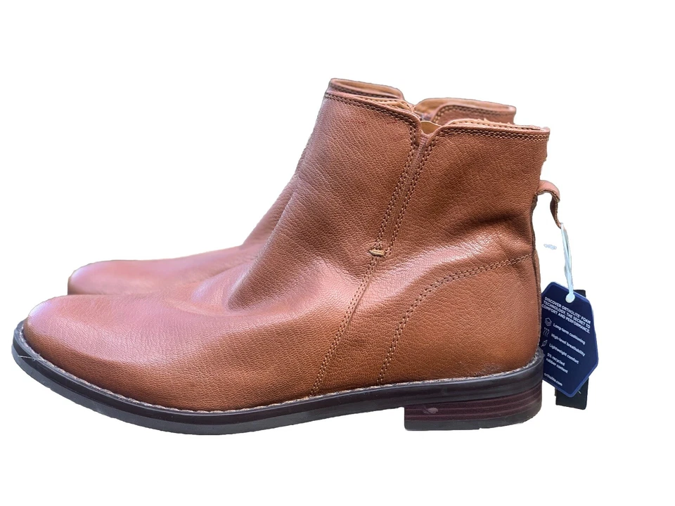 Nuevo con etiquetas Cynthia Rowley Mujer Cuero Cremallera Botines Castaño Ortolite 10 Foto 3 de 4