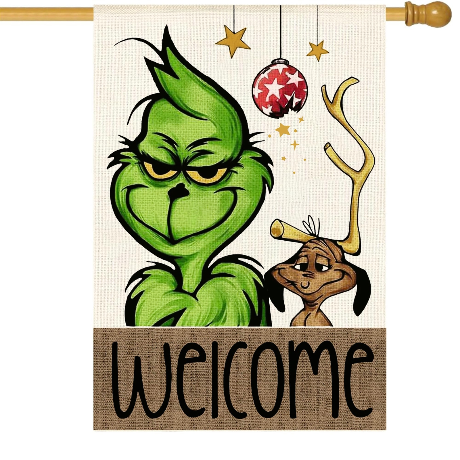 Home Decorative Merry Christmas Double Sided 28x40 Inch Outdoor House Flag Ru...