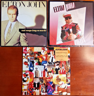 ELTON JOHN - Nikita* Sad Songs* I Don't Wanna Go On With You Like That 3 x7 INCH